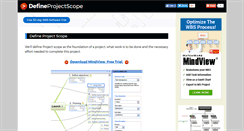 Desktop Screenshot of defineprojectscope.com
