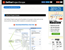 Tablet Screenshot of defineprojectscope.com